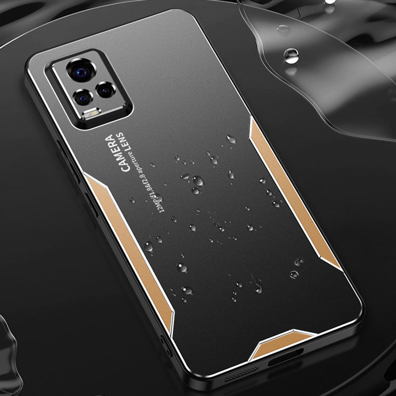 For vivo S7 5G Phone Case Shockproof Tough Metal Armour Cover - Gold For vivo S7 5G Phone Case Shockproof Tough Metal Armour Cover - Gold